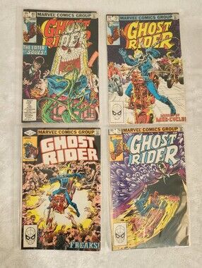 Ghost Rider #70 #74 #79 #80 Marvel Vintage 4 Comic Book Lot Doctor Strange 1980s